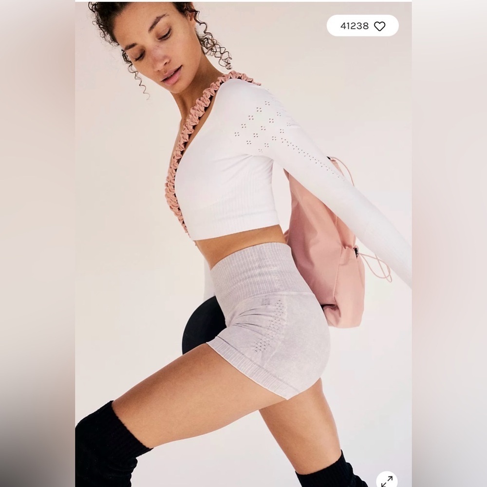 Free People Grey Good Karma shorts